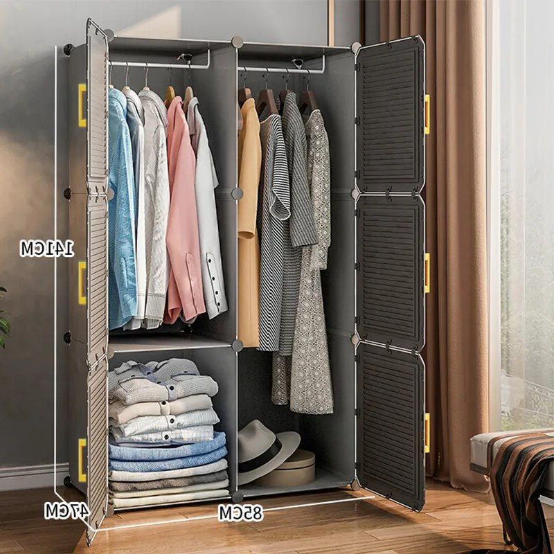 Large Capacity Wardrobes Plastic Garment Storage Cabinet Bedroom Furniture  Multi Hanging Design Clothes Closet – Aliexpress With Regard To Garment Cabinet Wardrobes (Gallery 3 of 20)