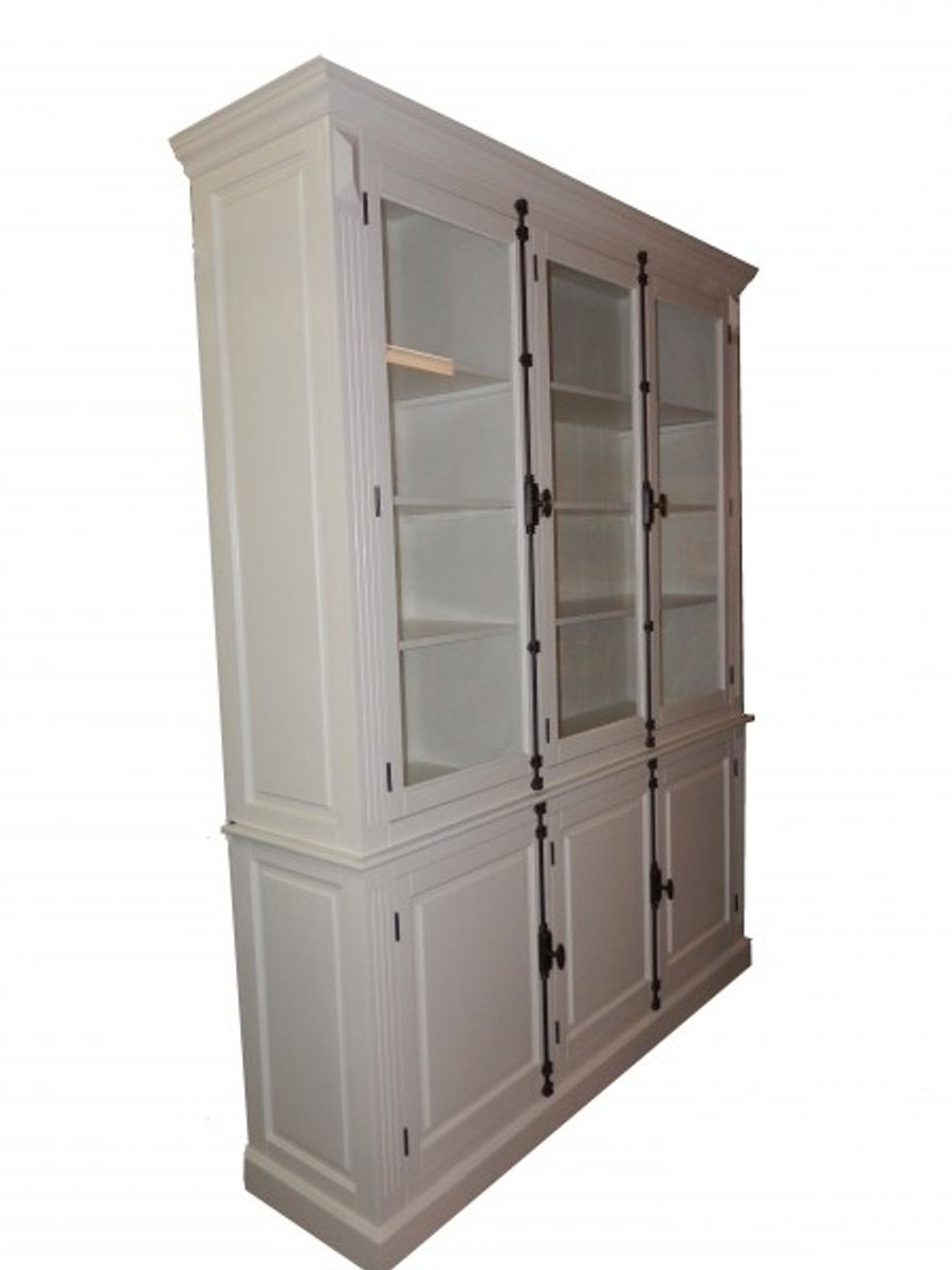 Large Shabby Chic Country House Style Cabinet With 4 Doors – Buffet Cabinet  – Wardrobe Dining Room | Casa Padrino With Large Shabby Chic Wardrobes (View 17 of 20)