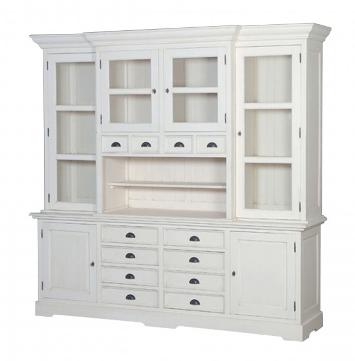 Large Shabby Chic Country House Style Cabinet With 6 Doors And 12 Drawers –  Buffet Cabinet – Wardrobe Dining Room | Casa Padrino For Large Shabby Chic Wardrobes (Gallery 1 of 20)