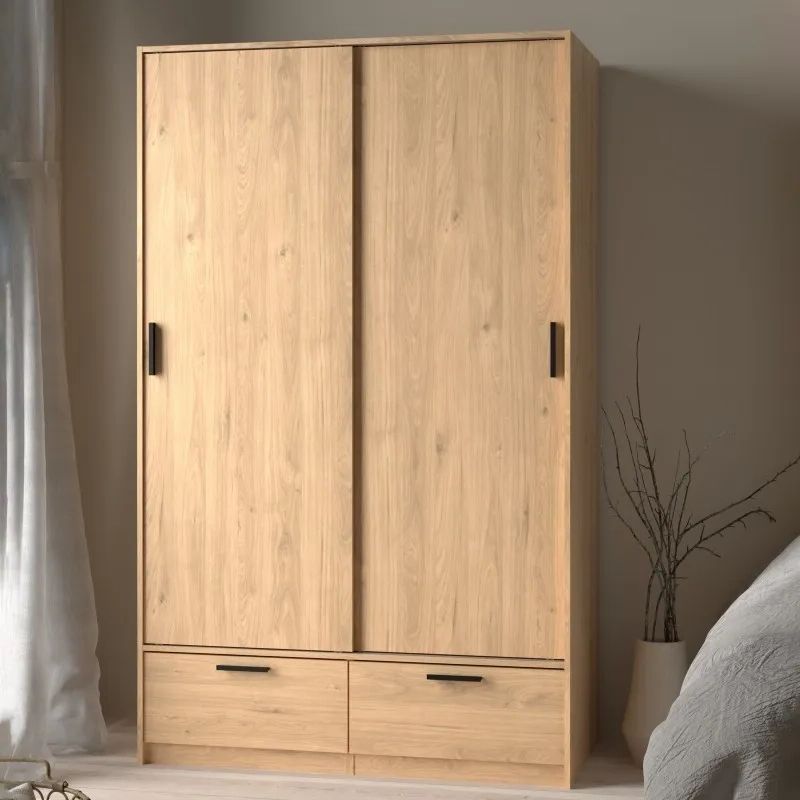 Featured Photo of Top 20 of Double Rail Oak Wardrobes