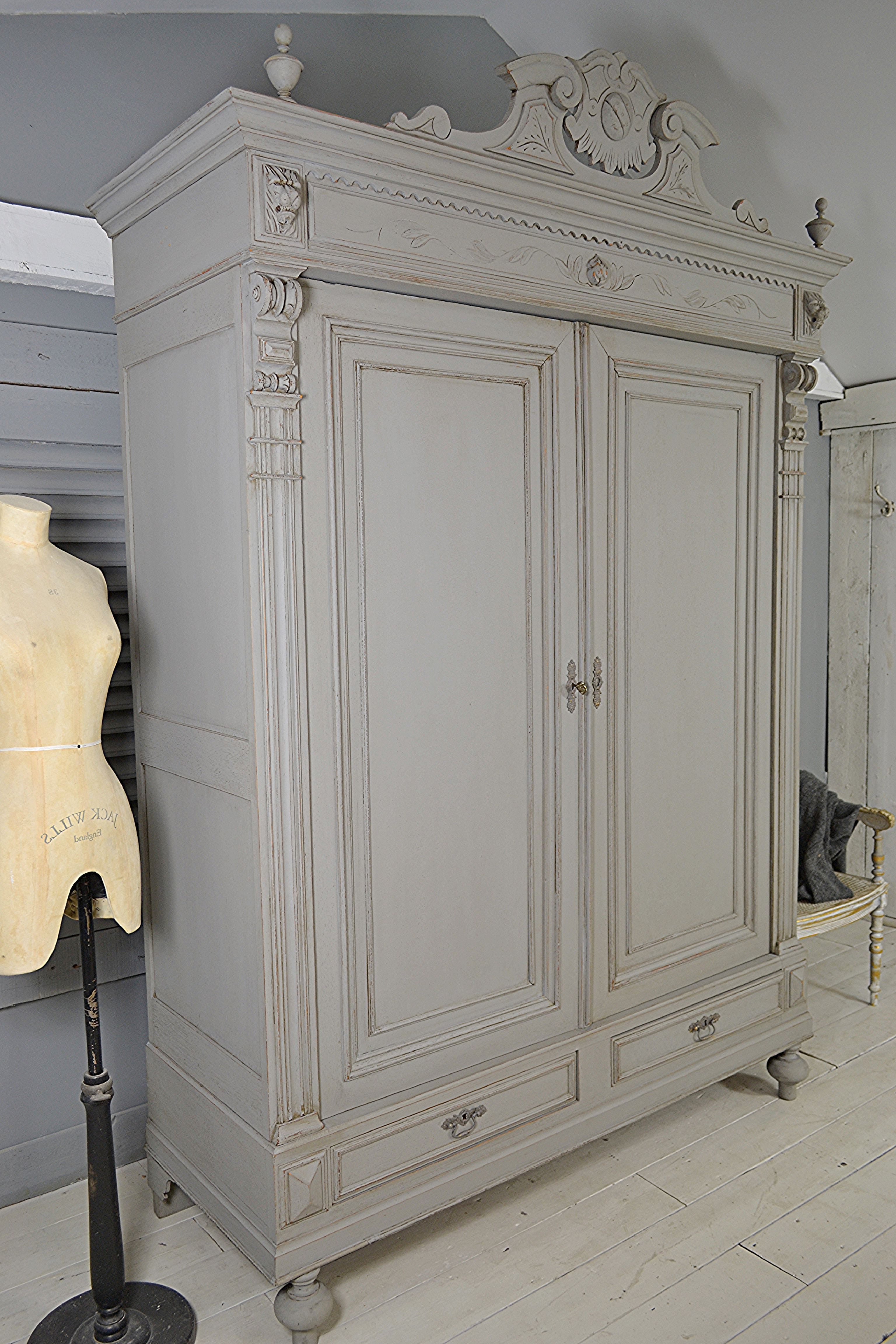 Letstrove This Beautiful Ornate, French Oak, Knock Down Wardrobe Is Perfect  If You Don't Have Easy Acce… | Wardrobe Furniture, Furniture Makeover,  Painted Wardrobe Intended For French Shabby Chic Wardrobes (Gallery 6 of 20)