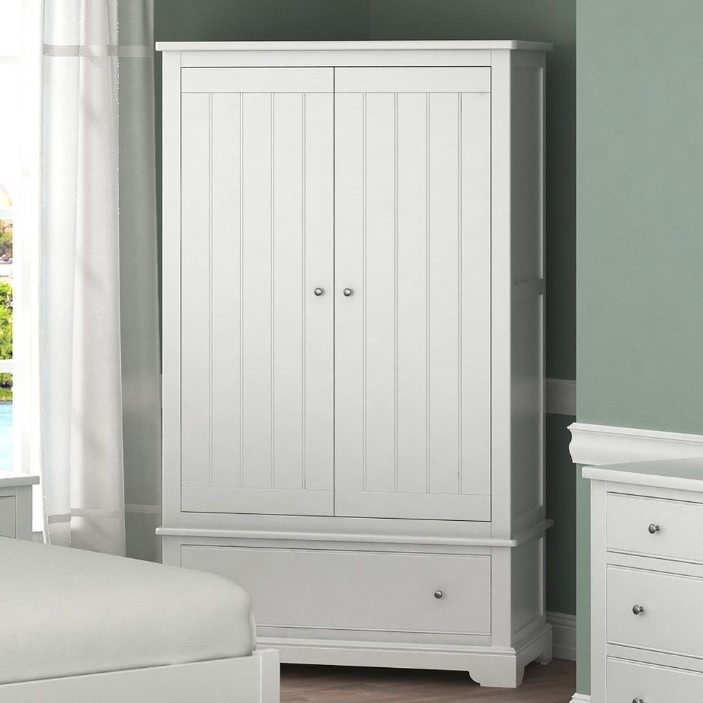 Lily White Double Wardrobe – On Sale Now Intended For White Wooden Wardrobes (Gallery 4 of 20)