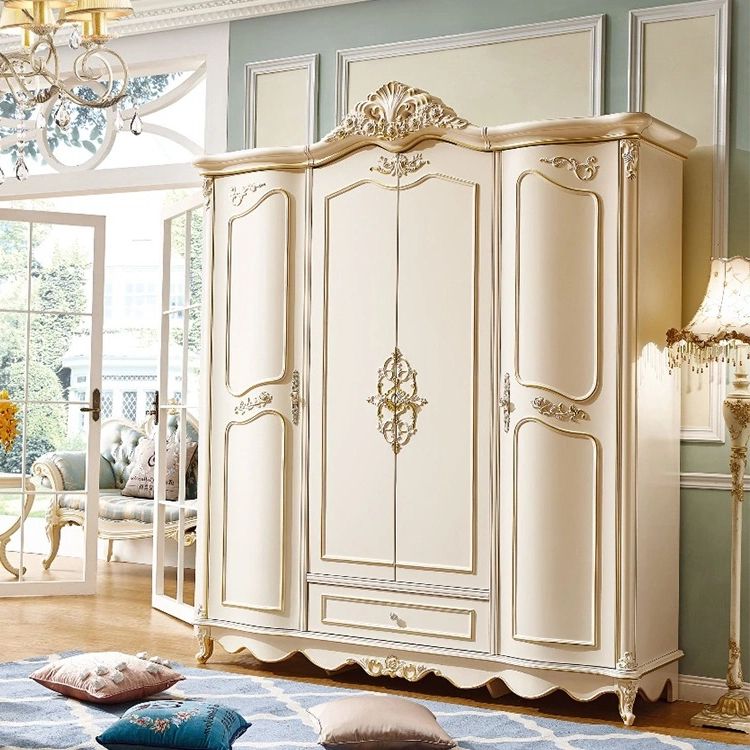 Living Room Antique Ivory White Mdf Wooden Furniture Classic Vintage Royal  Bedroom Sets Wardrobe – China Walk In Closet, Modern Clothes Walk In Closet  | Made In China Inside White Vintage Wardrobes (View 9 of 20)