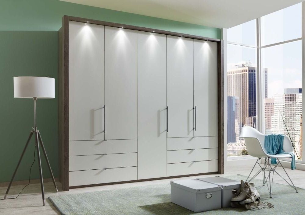 Loft 5 Door, 6 Drawer Functional Wardrobe | Eyres Furniture Inside 5 Door Wardrobes (View 6 of 20)