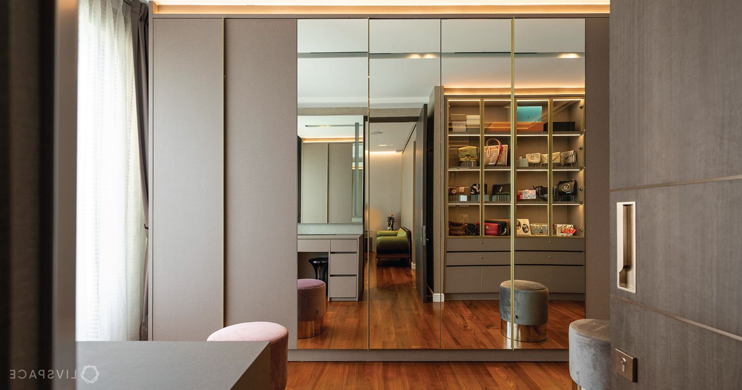 Looking For Mirrored Wardrobes? Check Out 10+ Best Designslivspace In Dark Wood Wardrobes With Mirror (Gallery 10 of 20)