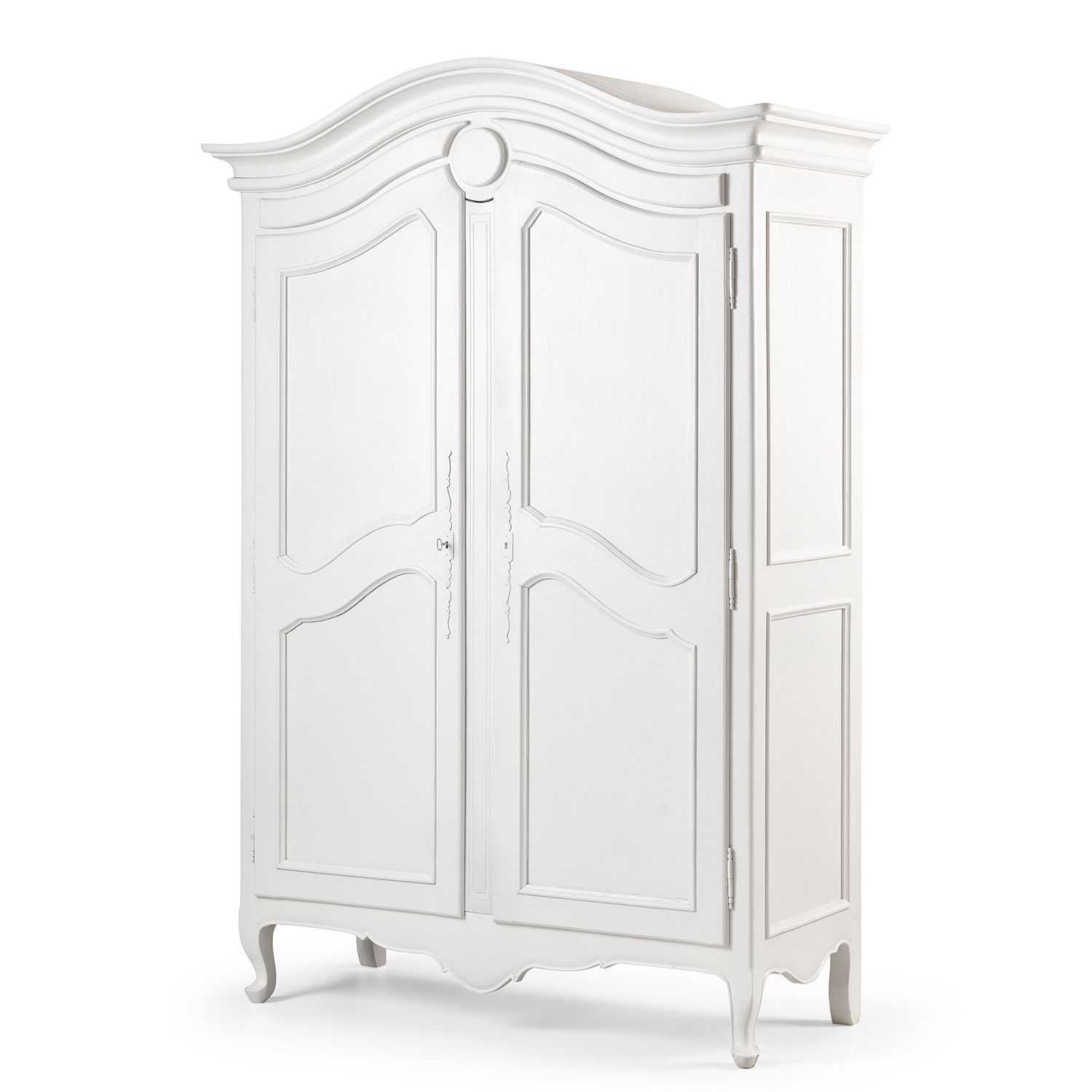 Louis French Carved 2 Door Armoire | Antique White French Armoires | French  Furniture For Antique French Wardrobes (Gallery 18 of 20)