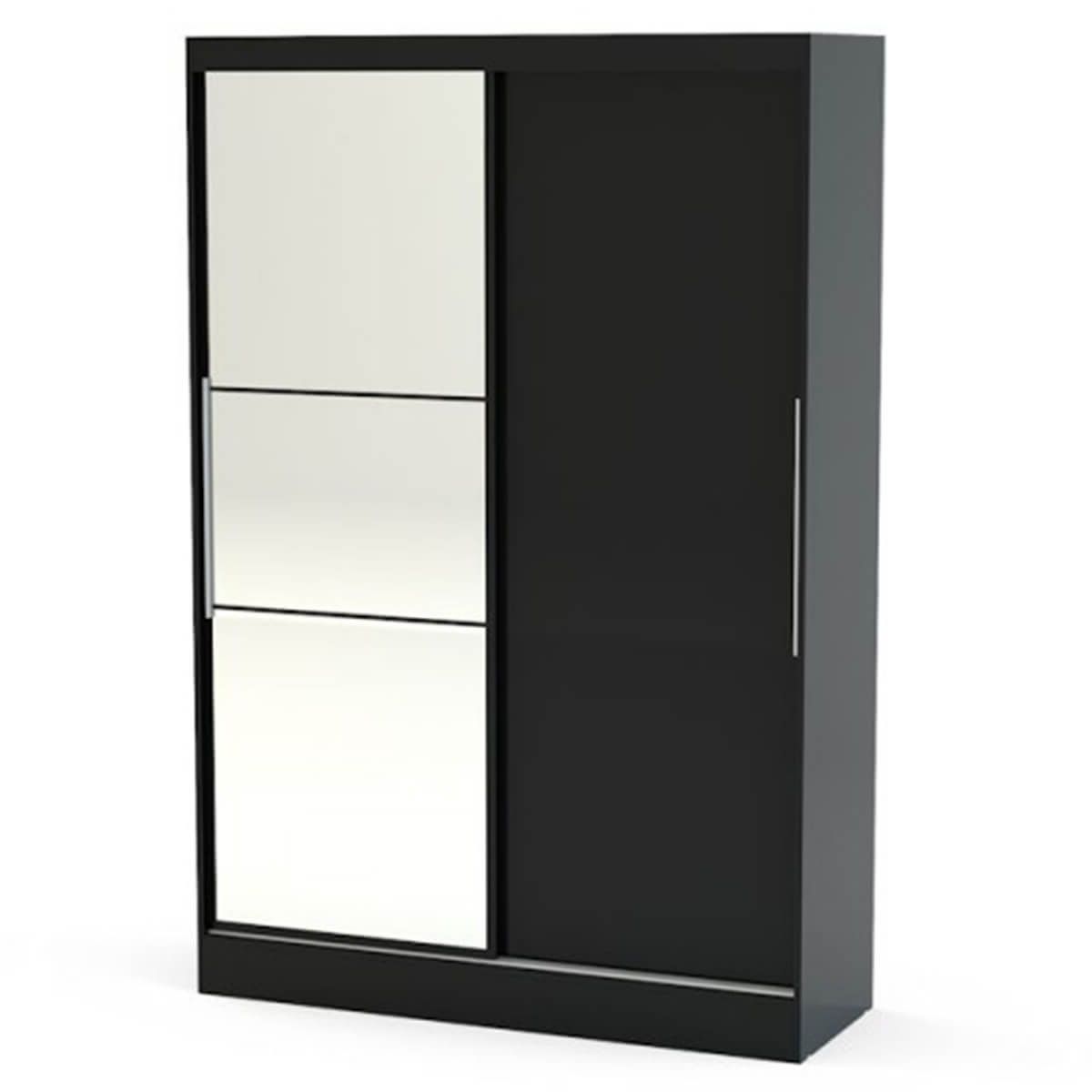 Lynx Black Gloss Wardrobe Mirrored Door | Bedroom Furniture | Fads Regarding Black Gloss Wardrobes (Gallery 20 of 20)