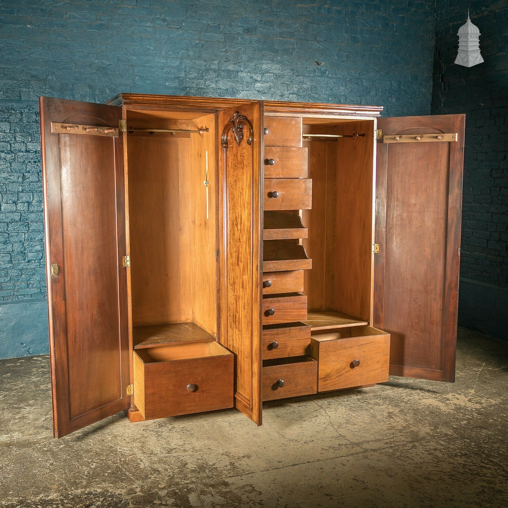 Mahogany Wardrobes From Vintage Experts | Vinterior With Old Fashioned Wardrobes (Gallery 6 of 20)