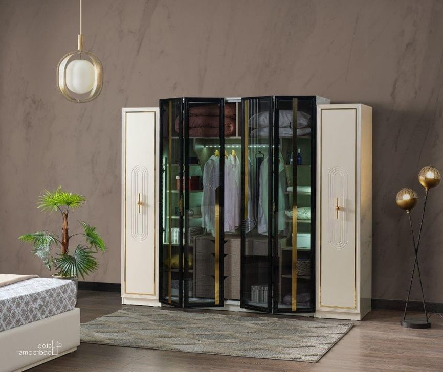 Marsel 6 Door Wardrobe In Cream – 1stopbedrooms With 6 Door Wardrobes Bedroom Furniture (View 15 of 20)