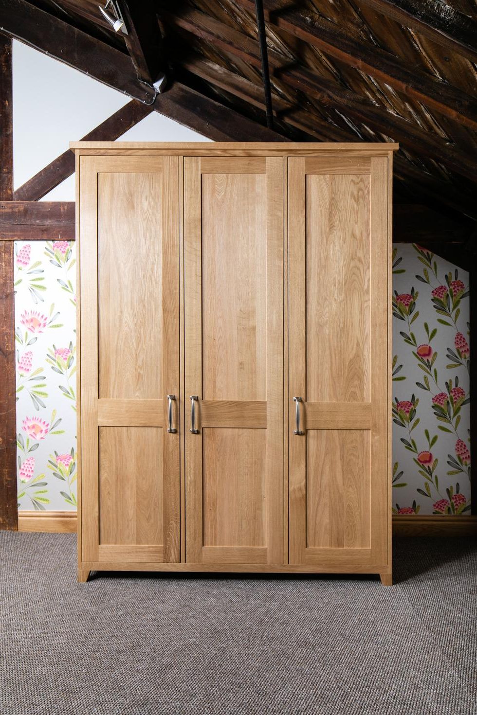 Masham 3 Door Wardrobe | Bespoke Hardwood Furniture From Treske With Oak 3 Door Wardrobes (View 13 of 20)