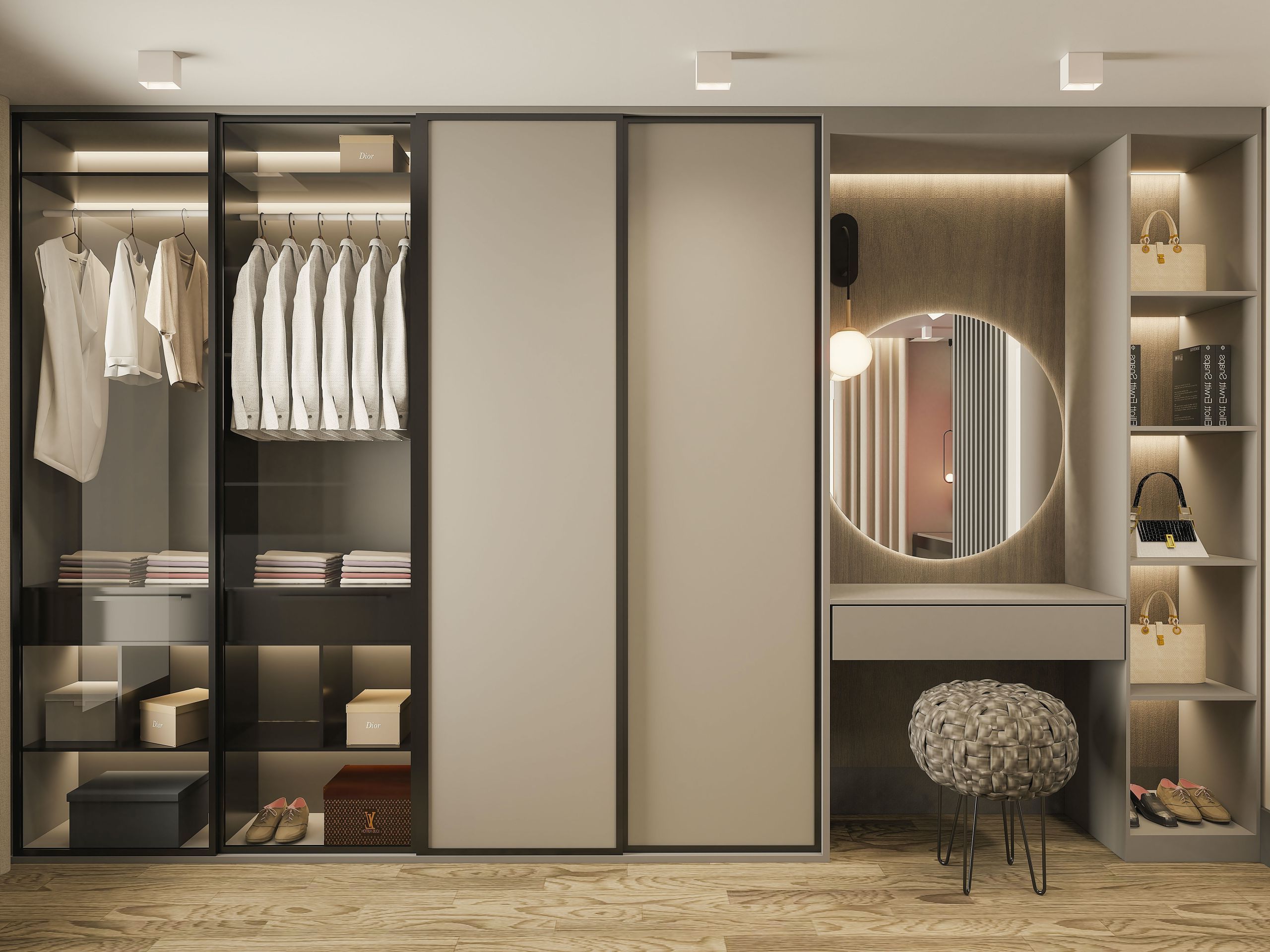 Master Bedroom Wardrobe Design With Dressing Table Regarding Wardrobes And Dressing Tables (Gallery 18 of 20)