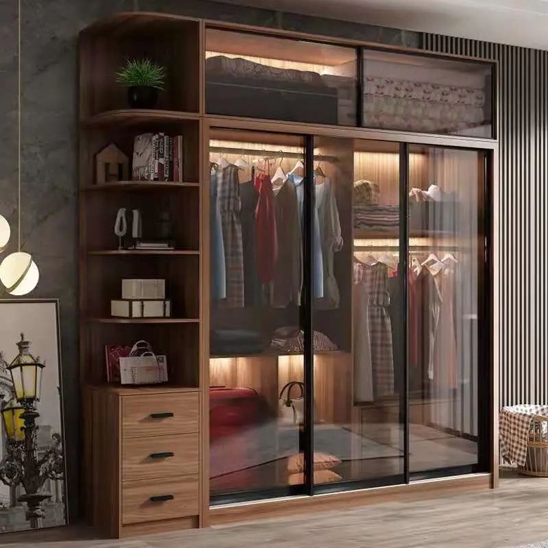 Medium Sized With Modern Glass Sliding Door Wardrobe – China Wardrobe,  Modern Wardrobe | Made In China For Medium Size Wardrobes (View 11 of 20)