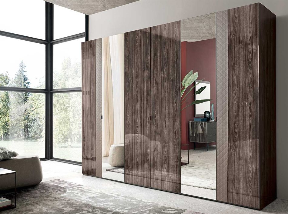 Modern 6 Door Wardrobe Fridaalf Italia – Mig Furniture Intended For 6 Door Wardrobes Bedroom Furniture (Gallery 17 of 20)