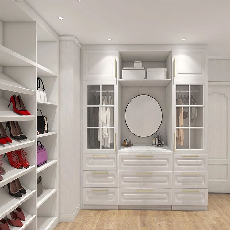 Modern Bedroom White Wood Wardrobes Design Fancy Wall Armoire Wardrobe With  Mirror – China Wardrobe With Mirror, Wall Wardrobe | Made In China For White Wardrobes Armoire (Gallery 18 of 20)