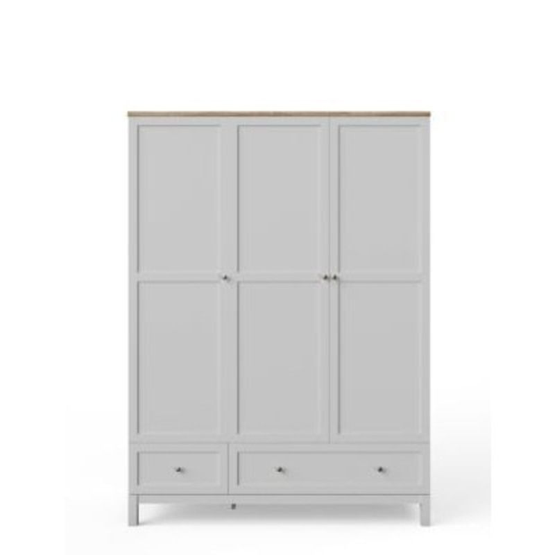 M&s Salcombe Triple Wardrobe – Light Grey, Light Greymarks & Spencer |  Ufurnish With Regard To Marks And Spencer Wardrobes (View 11 of 20)