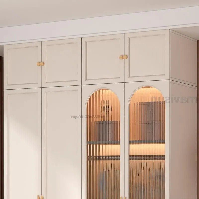 Multifunctional Bedroom Wardrobes In White Wooden Multi Space Storage  Locker With Drawers French Luxury Closet For Living Room – Aliexpress Regarding French Built In Wardrobes (View 14 of 20)