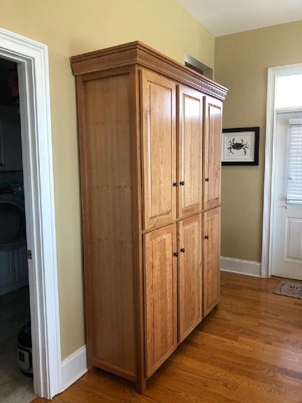 Natural Cherry Pantry Or Wardrobe | Farmhouse Furniture With Wardrobes In Cherry (Gallery 12 of 20)