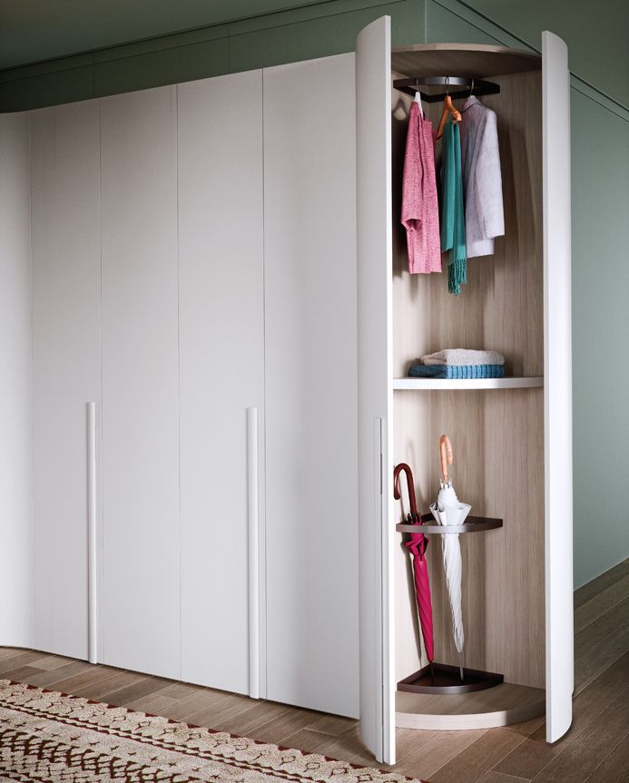 Novamobili Curved Wardrobe | Fitted Wardrobes | Bedroom Furniture Inside Curved Corner Wardrobes Doors (View 2 of 20)