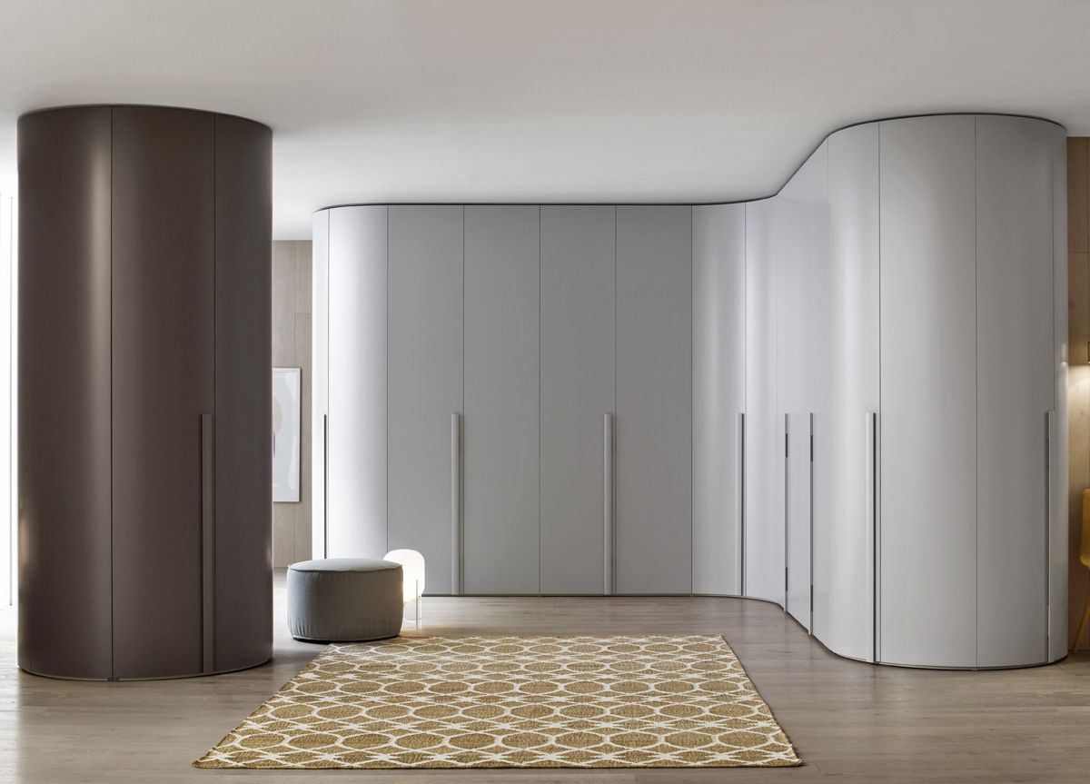 Novamobili Curved Wardrobe | Fitted Wardrobes | Bedroom Furniture Within Curved Corner Wardrobes Doors (View 3 of 20)