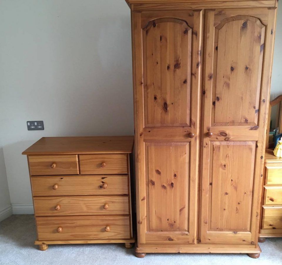 Nursery Makeover: Upcycling Pine Furniture – Emma Reed Intended For Kids Pine Wardrobes (View 18 of 20)