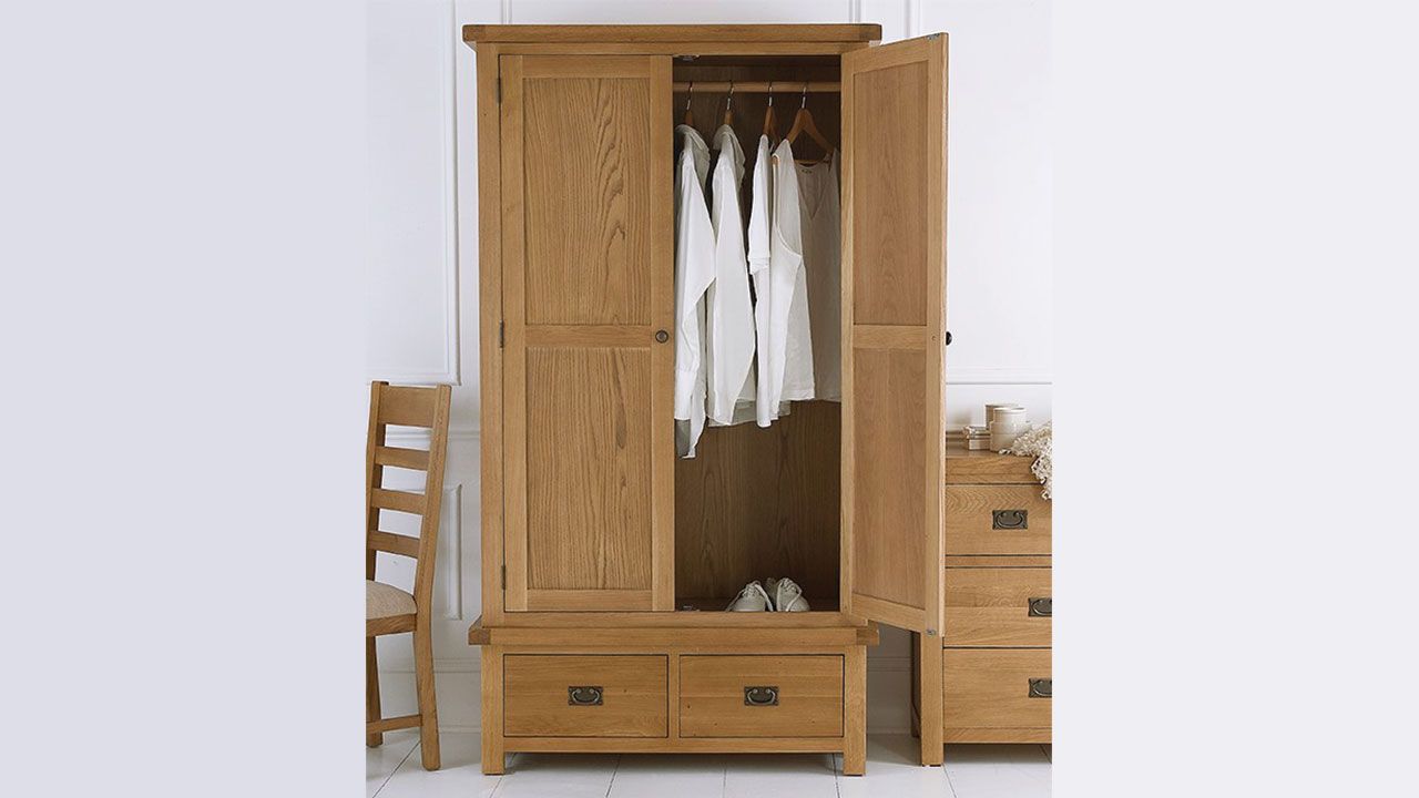 Oak Wardrobes | Solid Wood, Small & Triple | House Of Oak With Oak Wardrobes With Drawers And Shelves (Gallery 13 of 20)