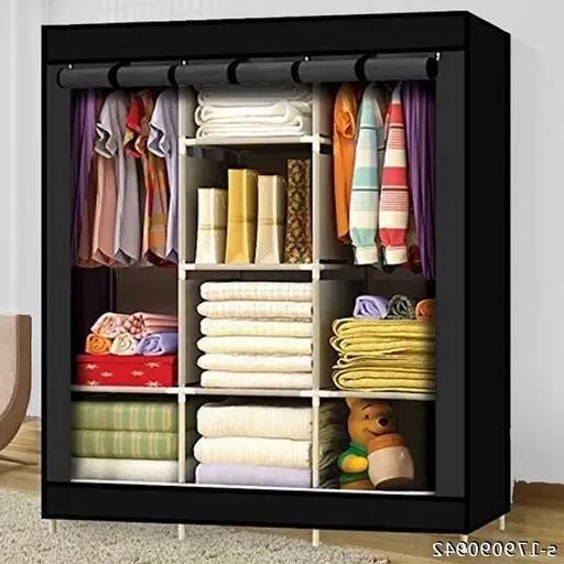 Octavic 8 Shelf Collapsible Wardrobe Almirah Portable Foldable Wardrobe For  Clothes Toys Shoes And Other Items ( Within Portable Wardrobes (Gallery 10 of 20)