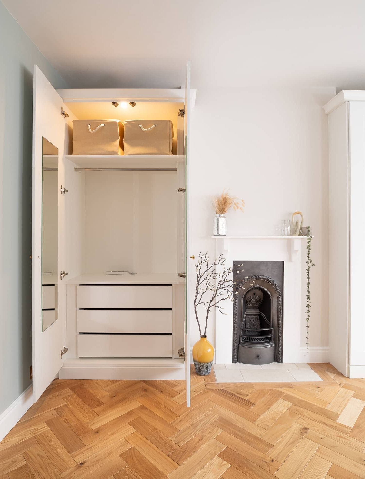 Our Alcove Fitted Wardrobes – Before + After | Fifi Mcgee Inside Alcove Wardrobes (View 11 of 20)