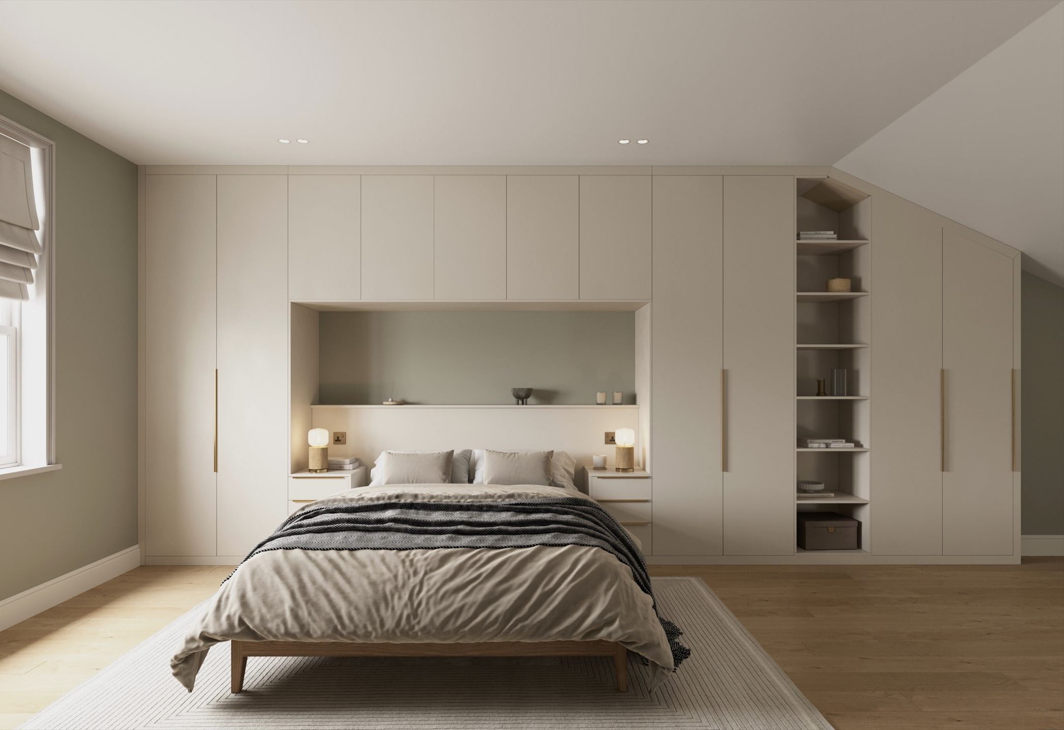 Overbed Fitted Wardrobes And Storage Units, Bespoke Overhead Storage Inside Bedroom Wardrobes Storages (Gallery 3 of 20)