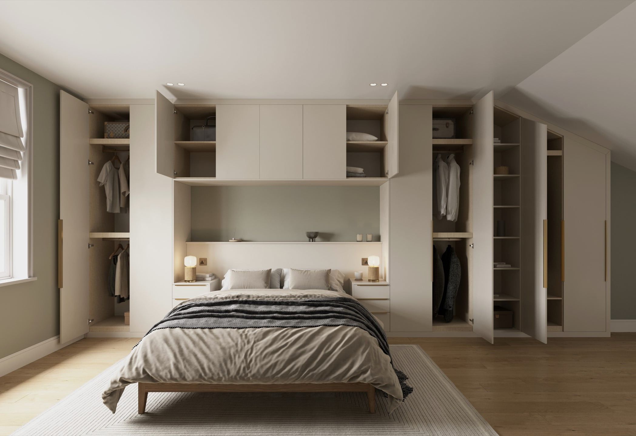 Overbed Fitted Wardrobes And Storage Units, Bespoke Overhead Storage Regarding Overbed Wardrobes (Gallery 9 of 20)