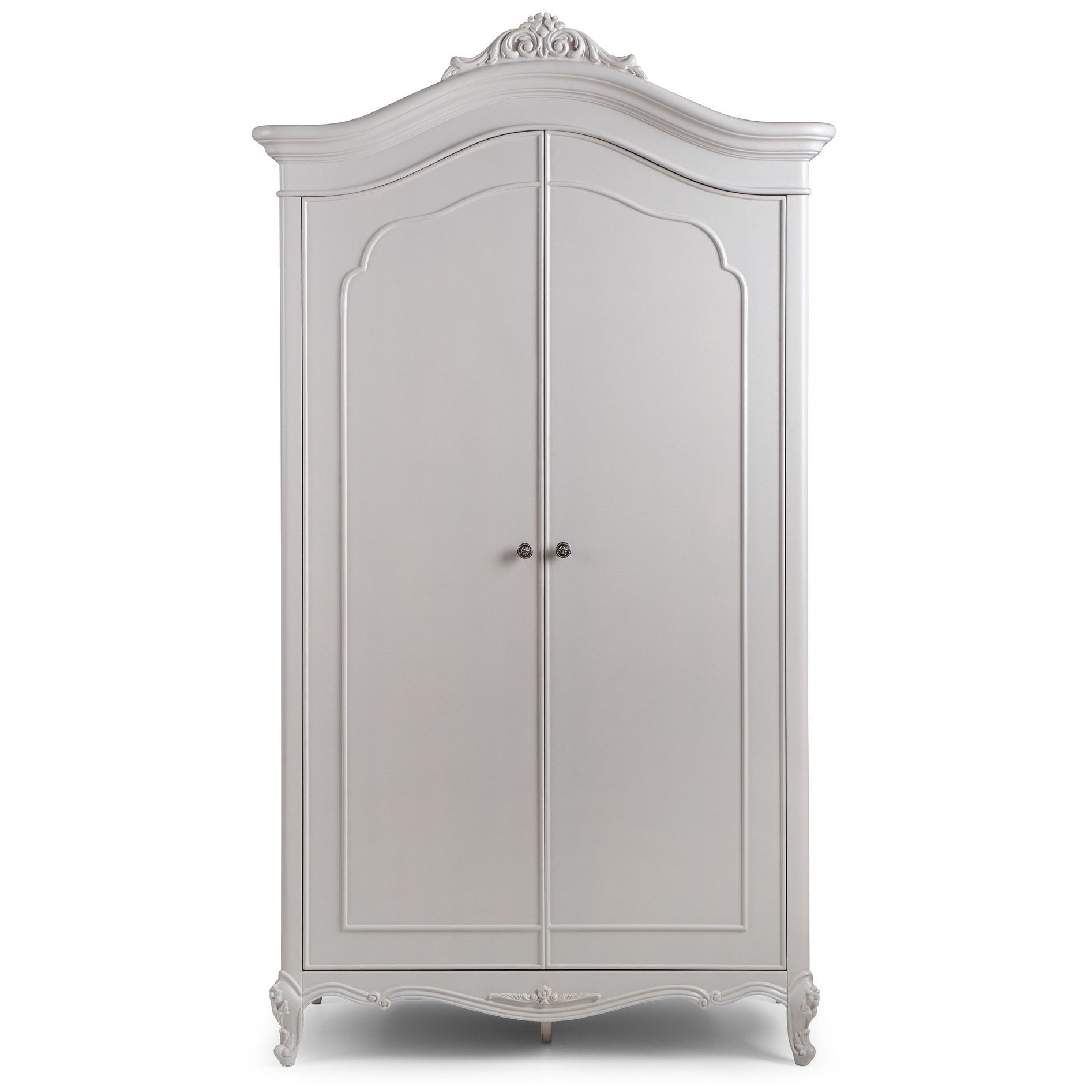 Parisian French Grey Double Wardrobe – Crown French Furniture Throughout French Wardrobes (Gallery 10 of 20)