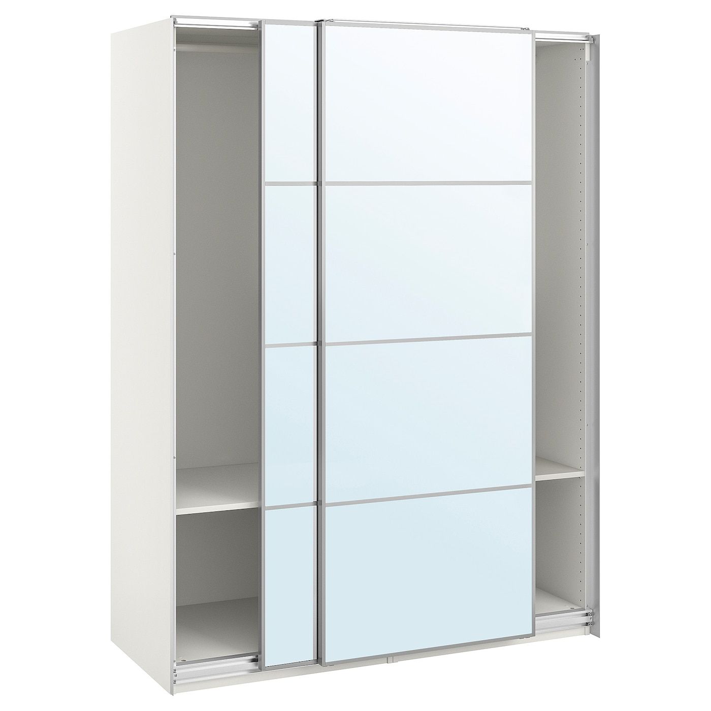 Pax / Auli Wardrobe, White/mirror Glass, 59x26x791/4" – Ikea Inside Cheap Mirrored Wardrobes (View 16 of 20)