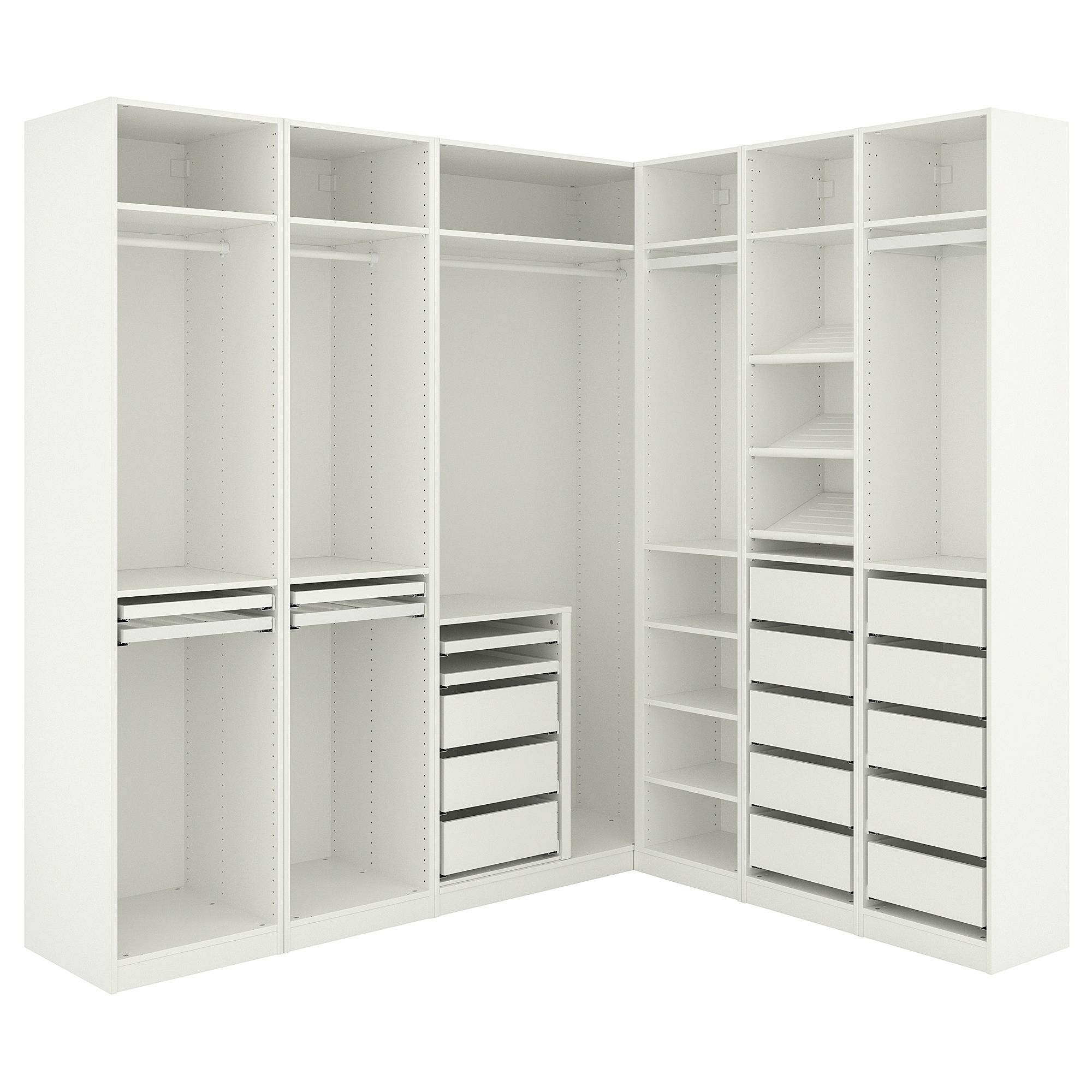 Pax Corner Wardrobe White 211/213x236 Cm | Ikea Lietuva Pertaining To Corner Wardrobes Closet Ikea (Gallery 20 of 20)