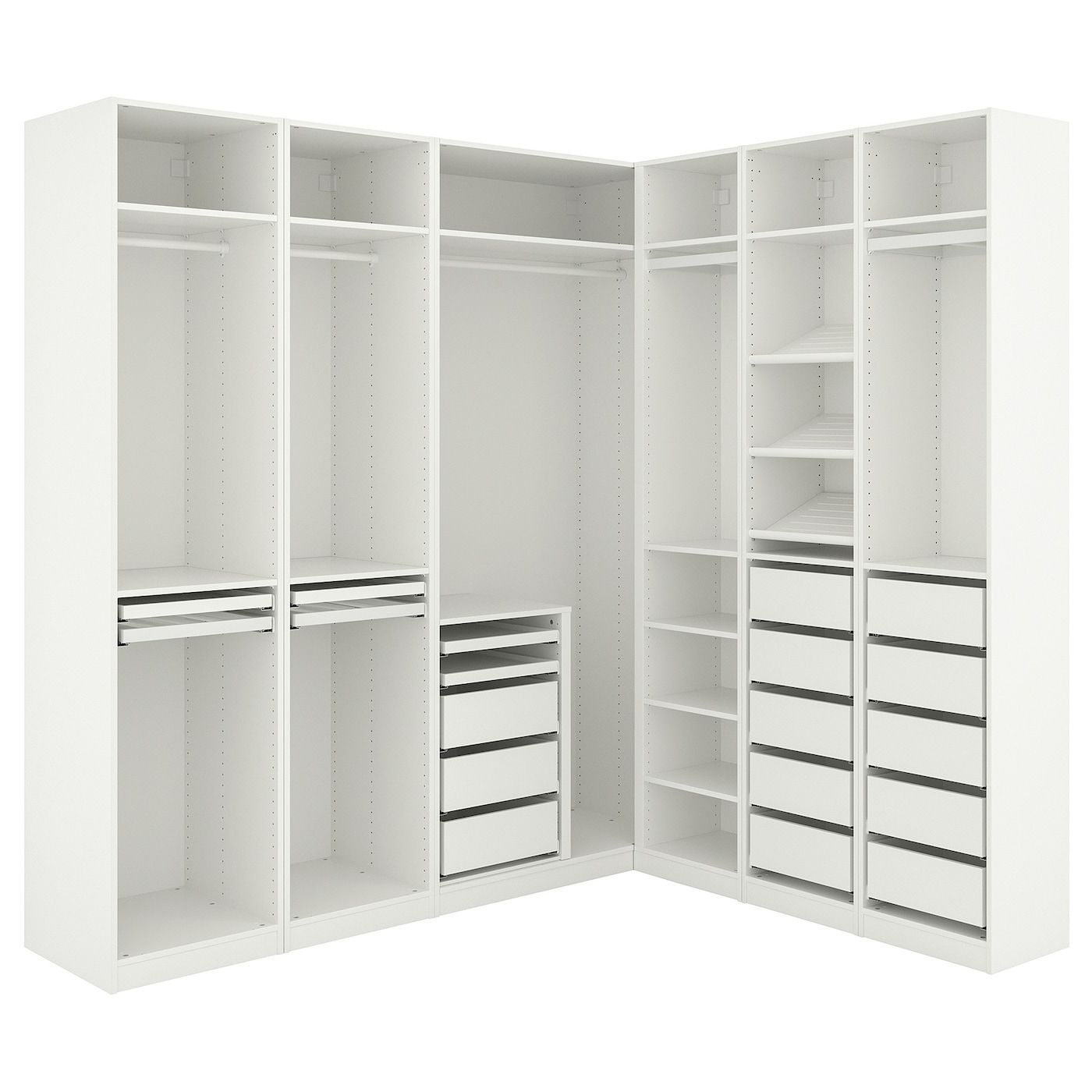 Pax Corner Wardrobe, White, 827/8/837/8x927/8" – Ikea Regarding Corner Wardrobes (View 2 of 20)