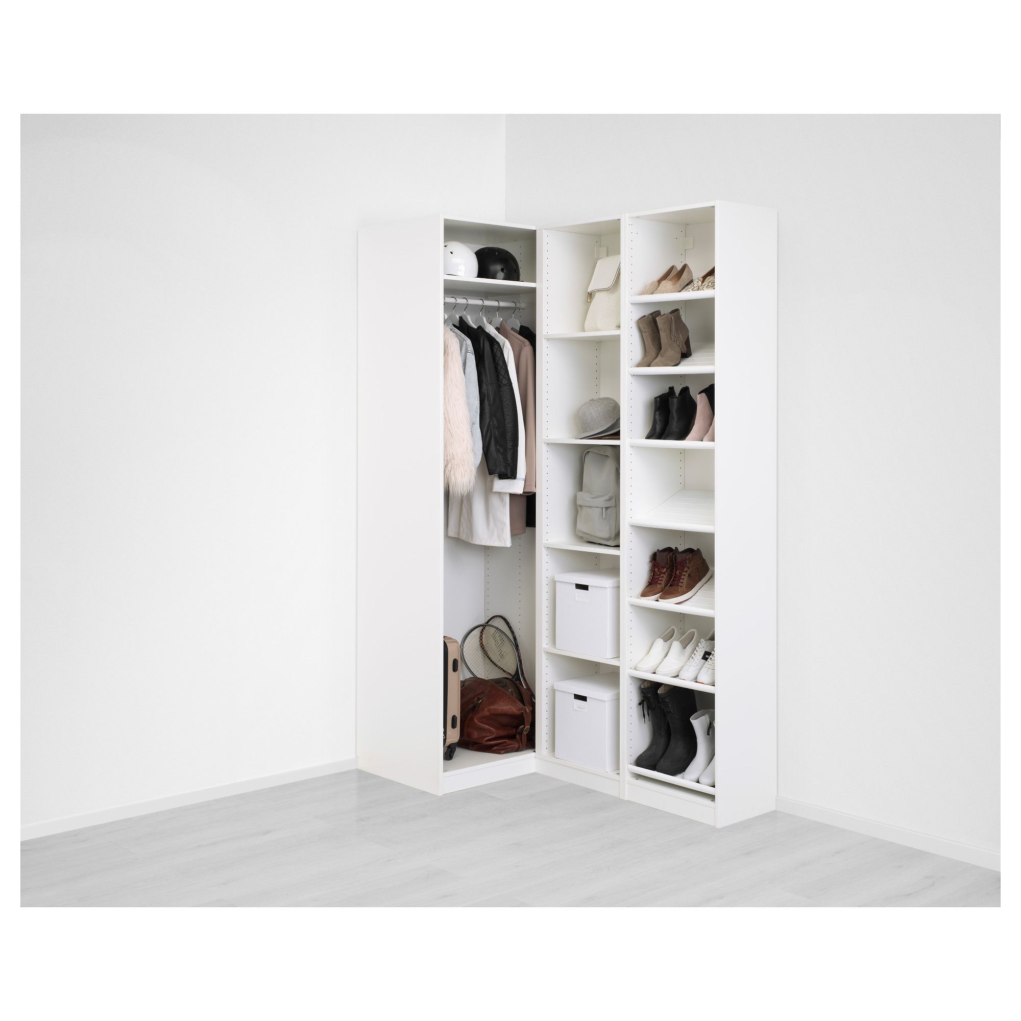 Pax/flisberget Corner Wardrobe White/light Beige 160/88x236 Cm | Ikea  Lietuva With Regard To Corner Wardrobes Closet Ikea (View 17 of 20)