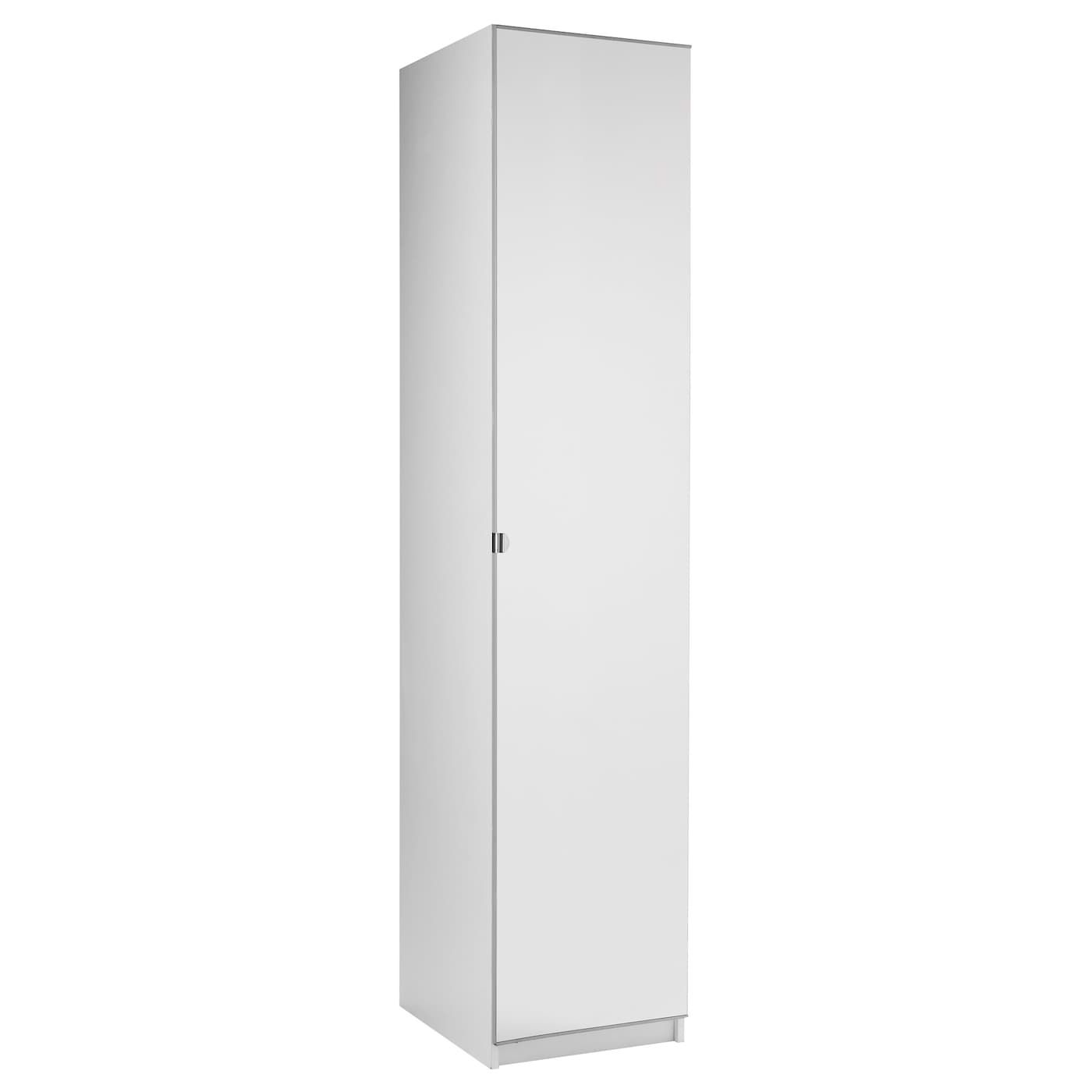 Pax / Vikedal Wardrobe With 1 Door, White/mirror Glass, 50x60x236 Cm – Ikea Within One Door Mirrored Wardrobes (Gallery 3 of 20)