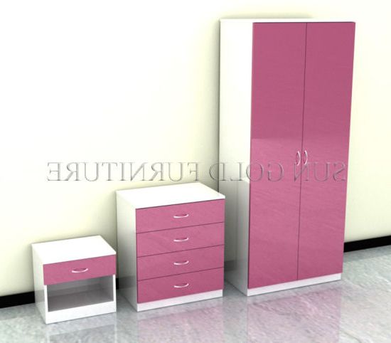 Pink Color High Gloss Wardrobe Set Chest Bedroom Furniture Set (sz Wd014) –  China Bedroom Set, Bedroom Chest | Made In China Pertaining To Pink High Gloss Wardrobes (Gallery 9 of 20)