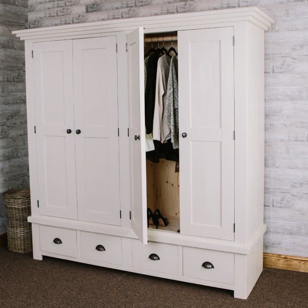 Plank Wardrobe | Chunky Wooden Wardrobe | Curiosity Interiors Throughout White Wood Wardrobes With Drawers (View 8 of 20)
