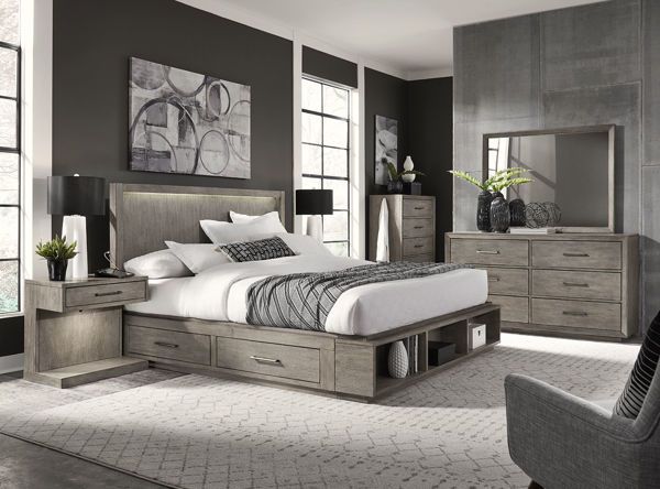 Platinum King Platform Storage Bedroom Setaspen Home Furniture – Texas  Furniture Hut Regarding Over Bed Wardrobes Sets (Gallery 20 of 20)
