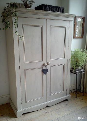 Pretty Painted Vintage Shabby Chic Knockdown Pine Wardrobe | Shabby Chic  Wardrobe, Shabby Chic Dresser, Pine Wardrobe In Shabby Chic Wardrobes (Gallery 2 of 20)
