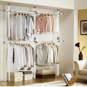 Prince Hanger, One Touch Double 2 Tier Adjustable Clothes Garment Rack,  Clothing Rack, Freestanding, Tension Rod For Hanging Clothes, Closet  System, Closet Orga… | Clothing Rack, Garment Racks, Storage Closet  Organization In 2 Tier Adjustable Wardrobes (Gallery 20 of 20)