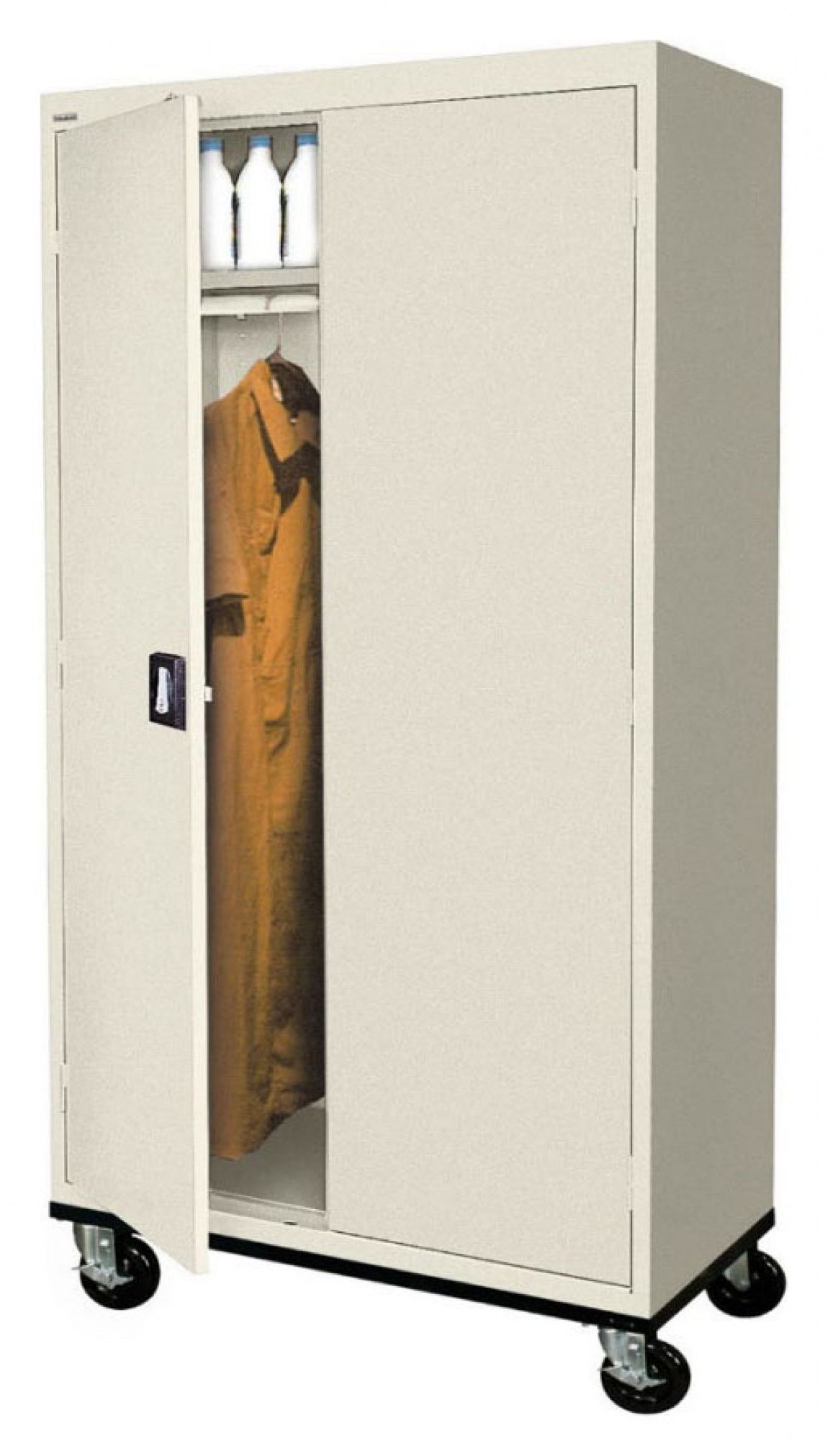 Putty Mobile Wardrobe Storage Cabinet 46" X 24" X 78" : Tawr462472    –  Mobile Transportsandusky | Madison Liquidators In Mobile Wardrobes Cabinets (View 6 of 20)