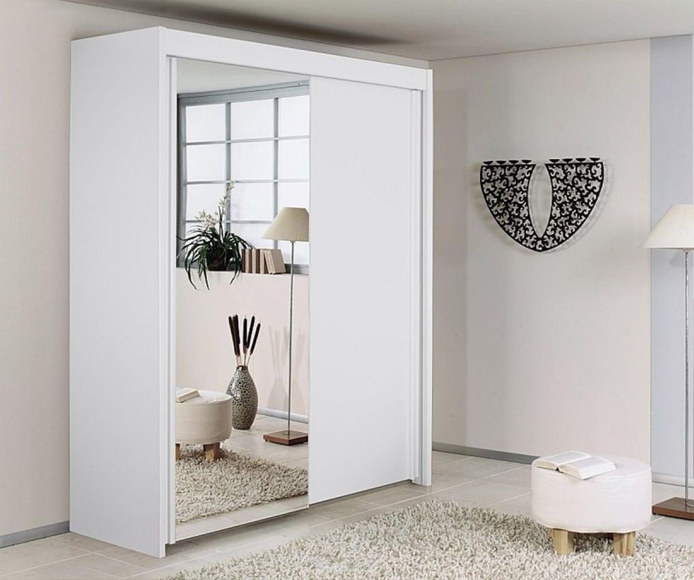 Rauch Imperial | Imperial Alpine White 2 Door Sliding Wardrobe With 1 Mirror  (w181cm)| Furnituredirectuk Within 1 Door Mirrored Wardrobes (View 16 of 20)