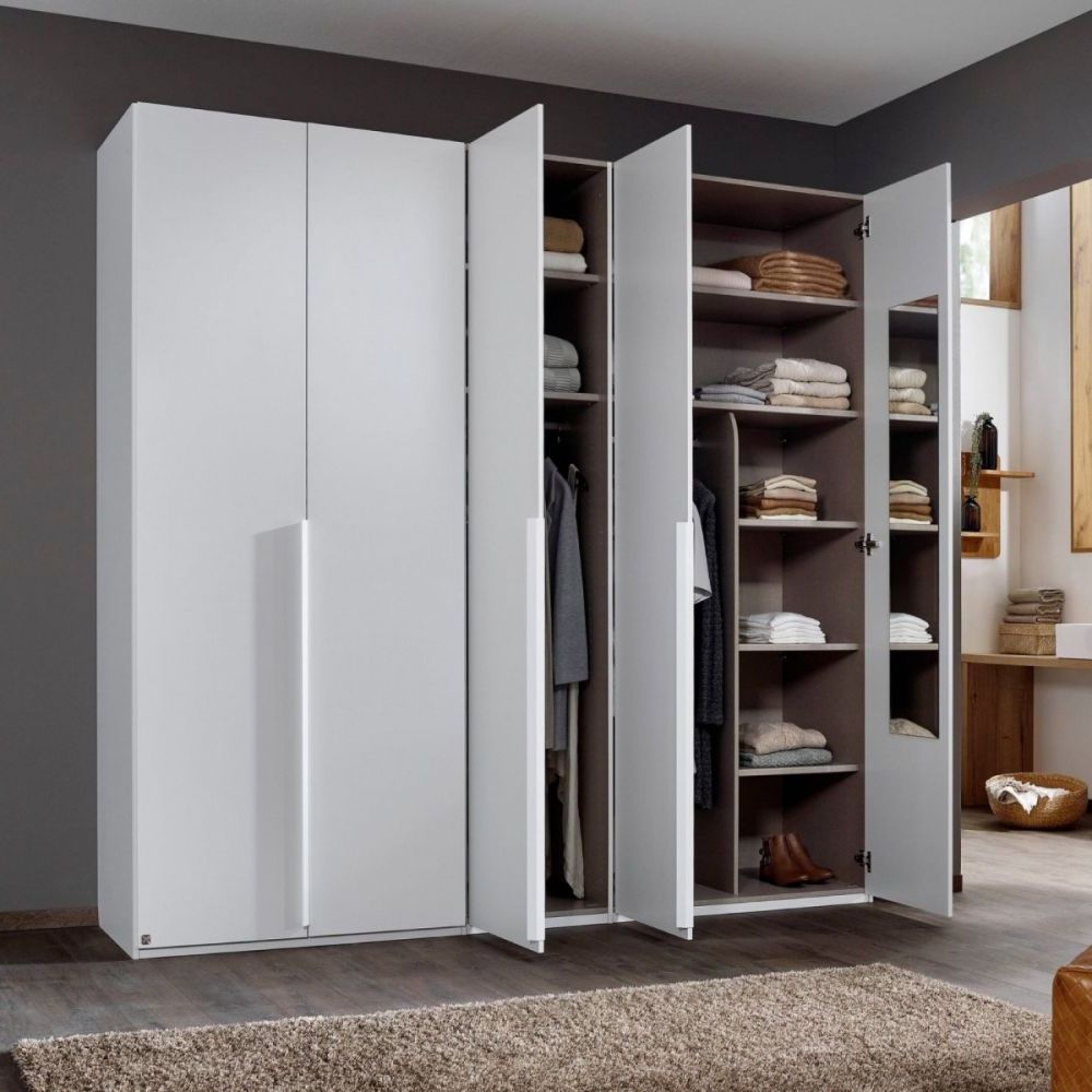 Rauch Purisma White 5 Door Wardrobe – 251cm – Assembly Available Regarding 5 Door Wardrobes Bedroom Furniture (View 8 of 20)