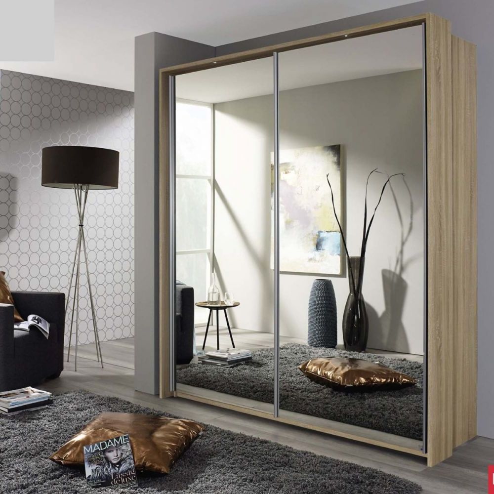 Rauch Sona Full Mirror Sliding Door Wardrobe – Full Mirror Sliding Door  Wardrobe Pertaining To Rauch Wardrobes (View 18 of 20)