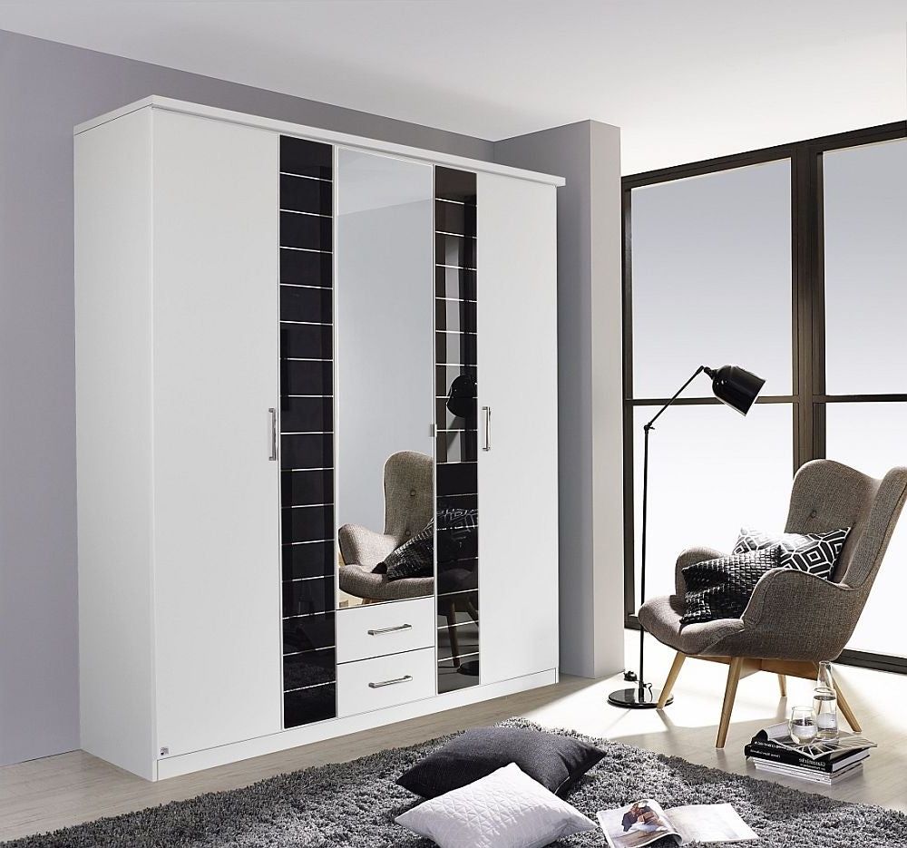 Rauch Terano 3 Door Combi Wardrobe In White And Basalt – 181cm Wide –  Allans Furniture & Flooring Warehouse Regarding Combi Wardrobes (View 8 of 20)