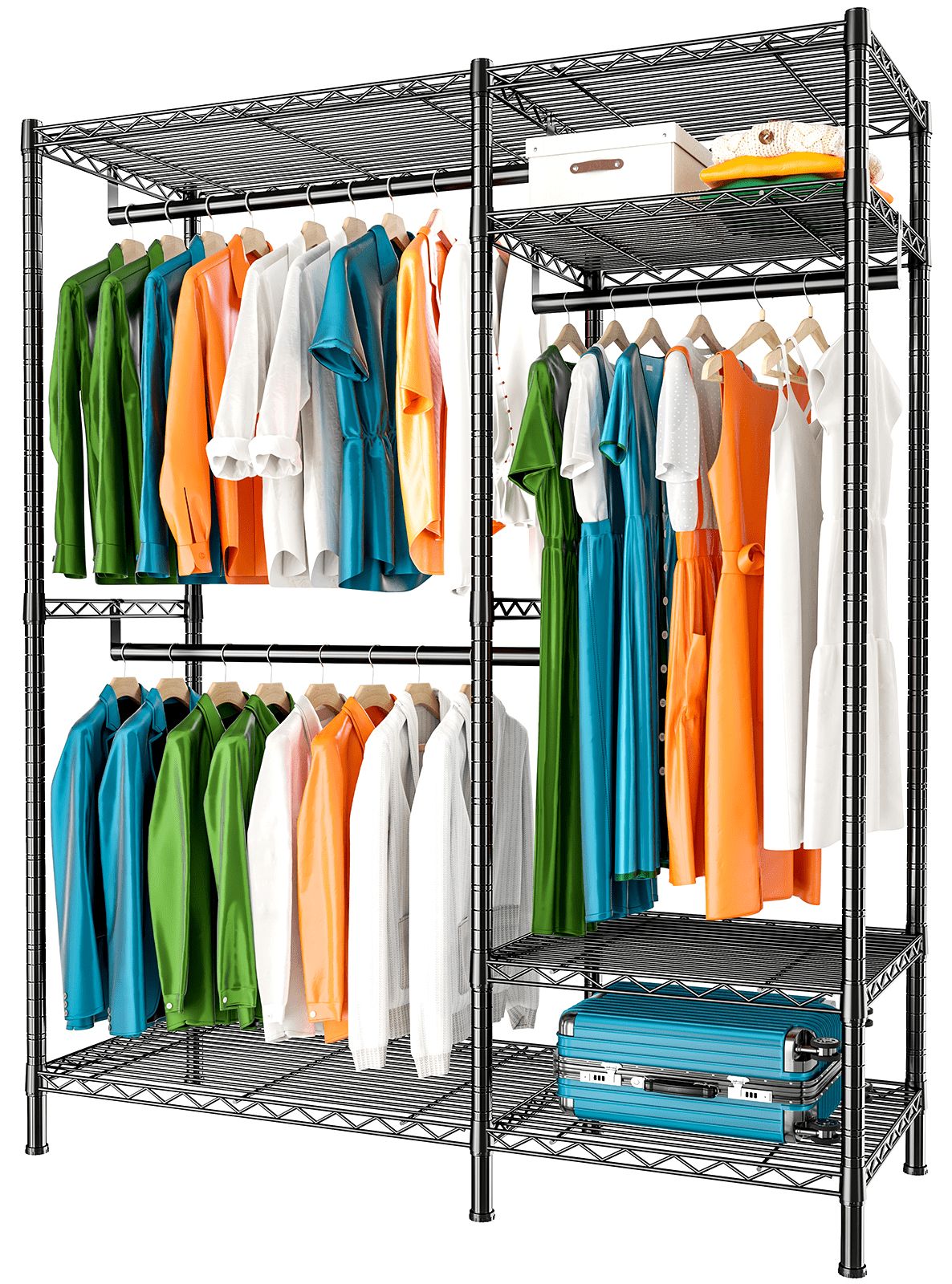 Featured Photo of 2024 Popular Wire Garment Rack Wardrobes