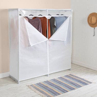 Rebrilliant Hadiya 64'' W Fabric Portable Wardrobe & Reviews | Wayfair Intended For Extra Wide Portable Wardrobes (View 15 of 20)