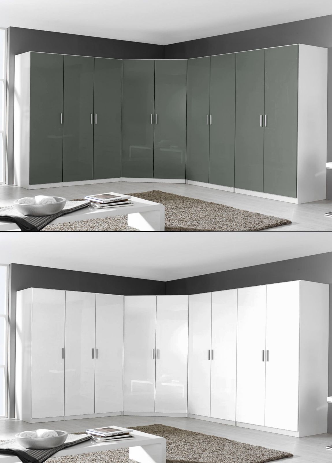 Reflect Wardrobe Small Large Bedroom Storage 1 – 9 Doors Black Grey Walnut  White | Ebay Regarding Large Black Wardrobes (View 12 of 20)