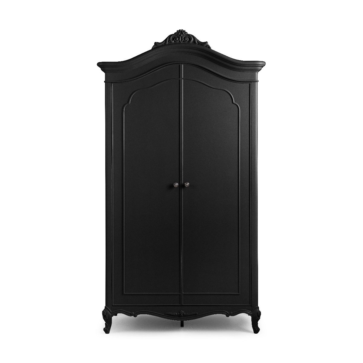 Rochelle Noir 2 Door French Armoire | French Bedroom Furniture – French  Style Wardrobes Pertaining To Black French Style Wardrobes (Gallery 1 of 20)