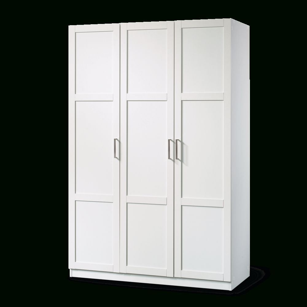 Sauder 3 Door Wardrobe/armoire Clothes Storage Cabinet With Hanger Rod &  Shelves, White | Canadian Tire Inside 2 Door Wardrobes With Drawers And Shelves (View 17 of 20)